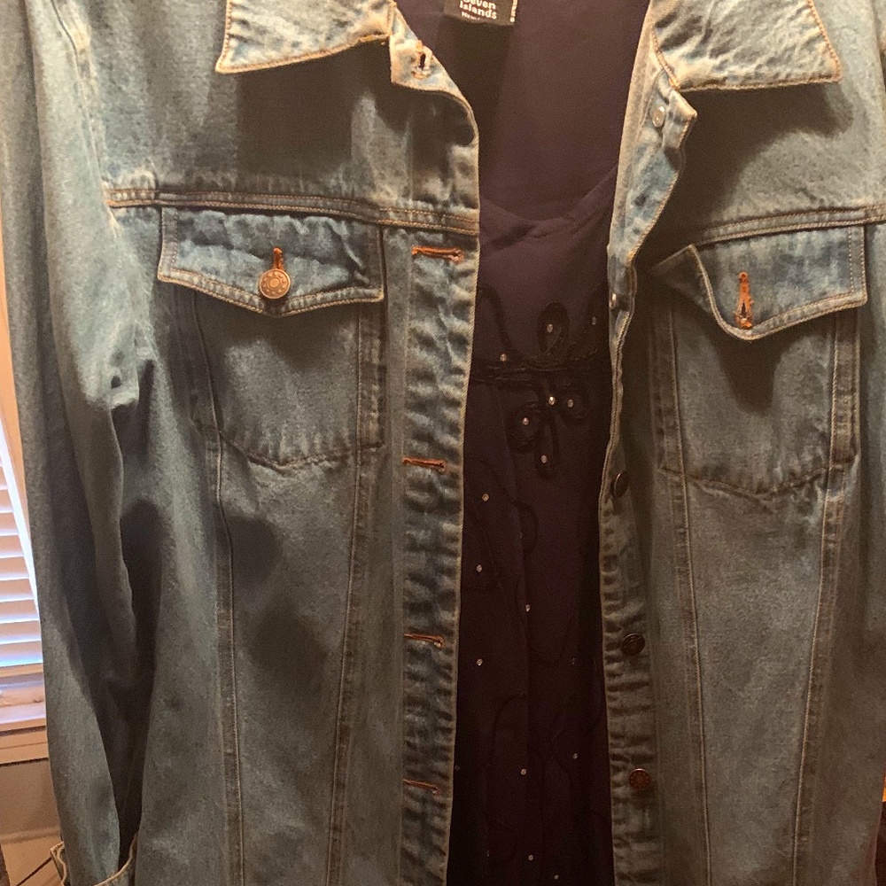100% cotton xl ladies jean jacket